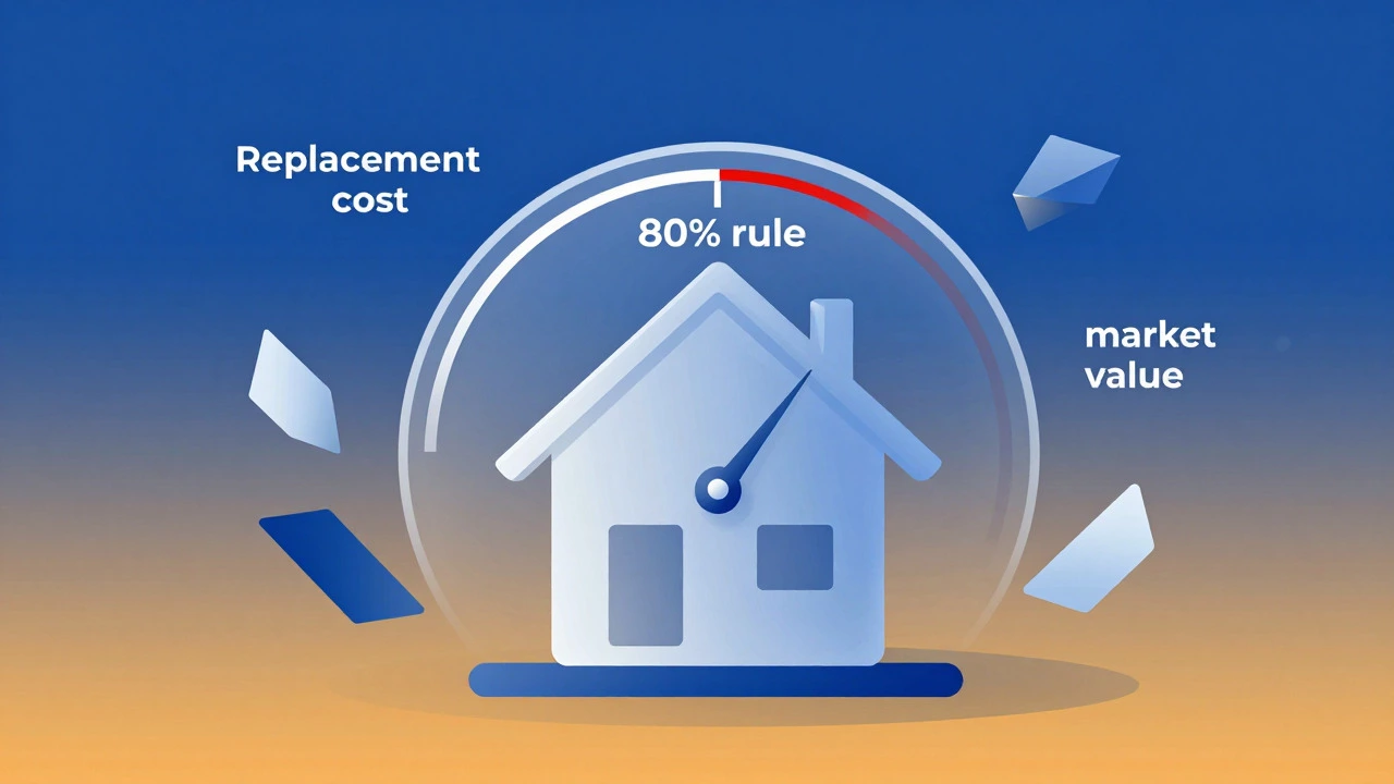 Abstract illustration of insurance coverage threshold gauge