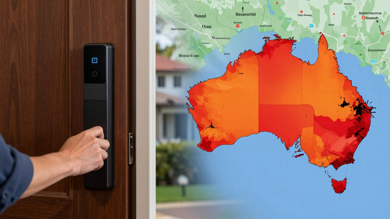 Home security installation and Australian risk map