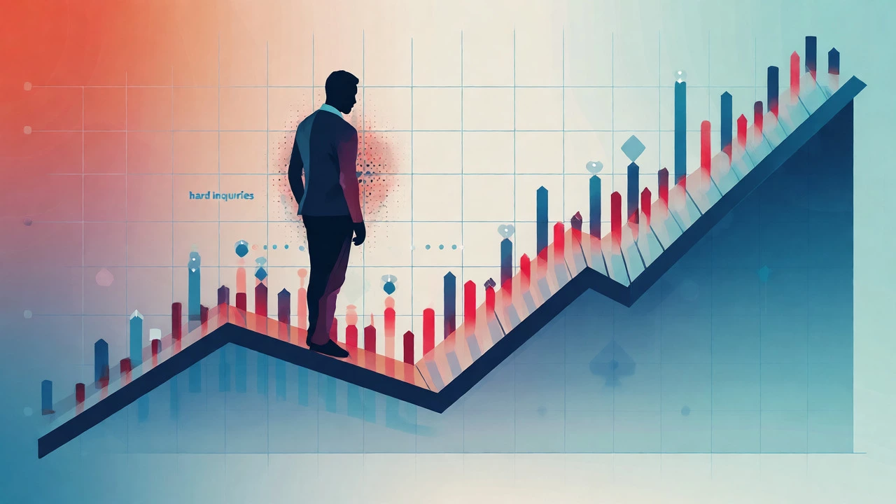 Abstract visualization of credit score fluctuation
