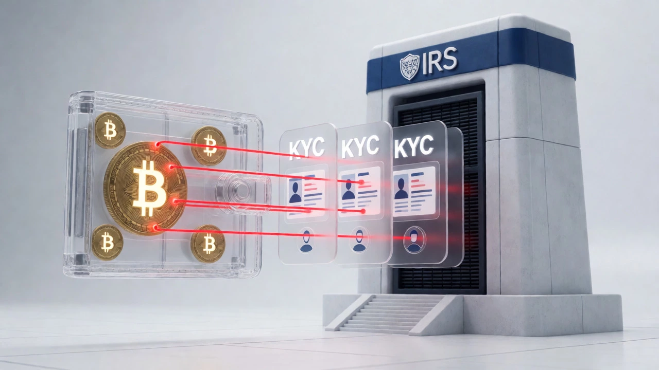 Digital wallet linked to tax authority via KYC verification filters