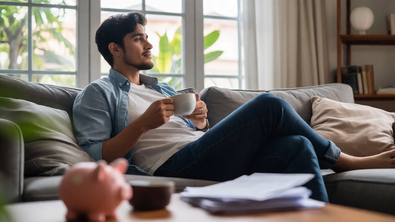 Relaxed person enjoying life after automating savings